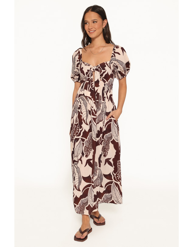 Petal & Pup - Kepner Maxi Dress - Brown Floral