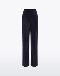 Carla Zampatti - Navy Pinstripe Wide Leg Pant