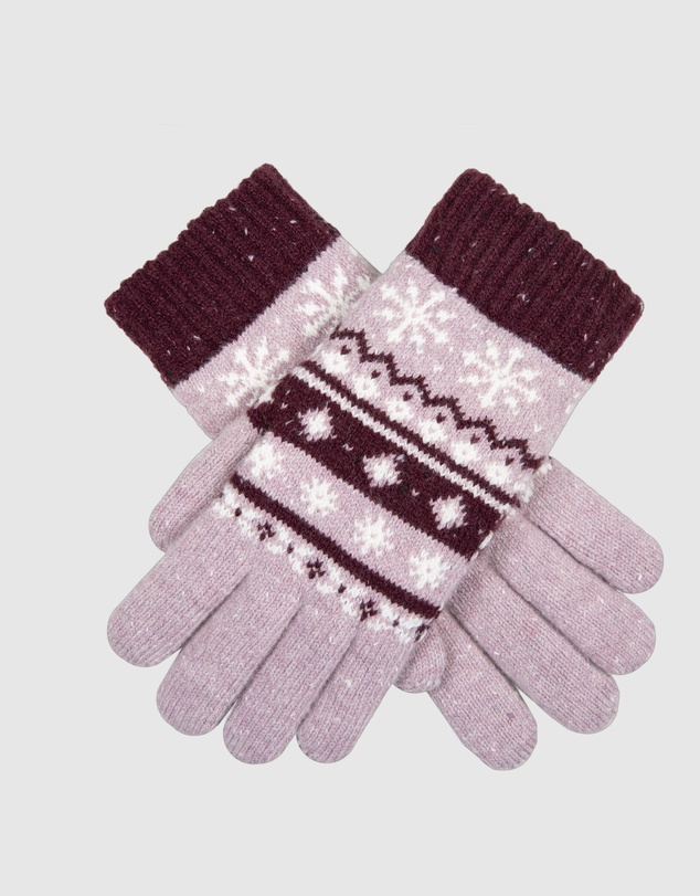 DENTS - Fair Isle Jacquard Knitted Gloves