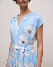 Trenery - Sorell Modal Cap Sleeve Dress in Soft Blue