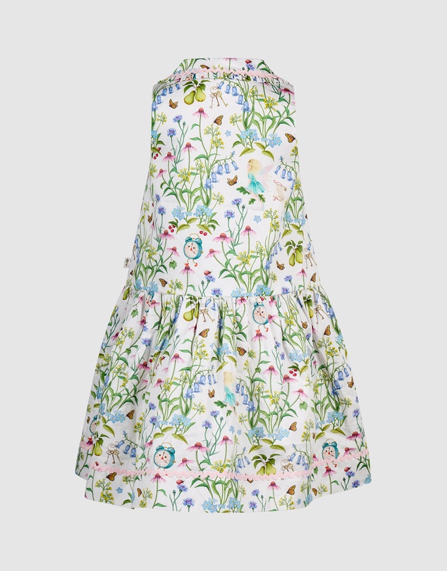 Fleur Harris - 'Silky's Floral' Winsome Dress in Snow 