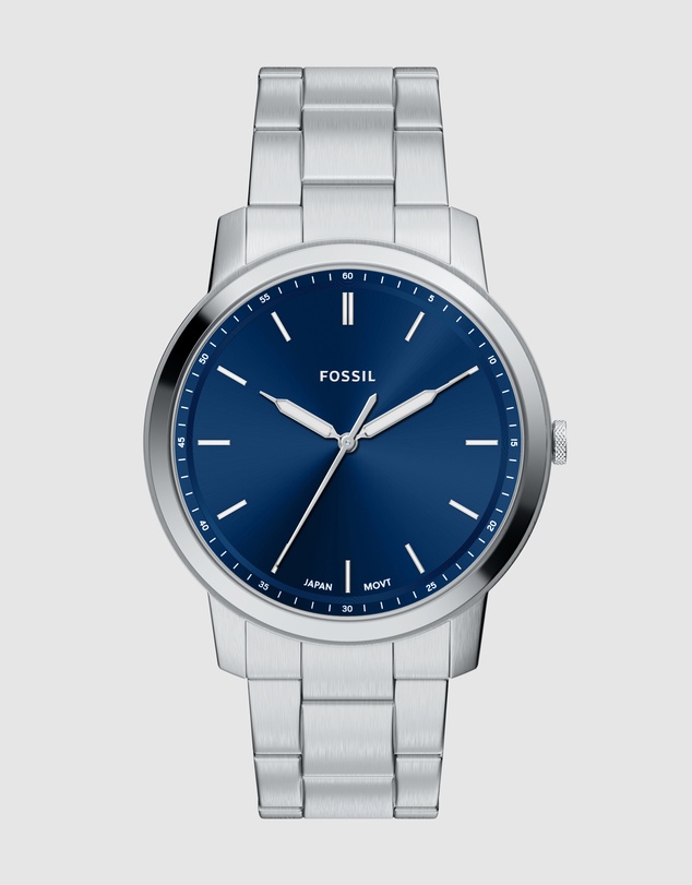 Fossil - Minimalist Silver Tone Analogue Watch