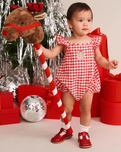 Huxbaby - Gingerbread Huxette Bubble Romper Christmas - Babies