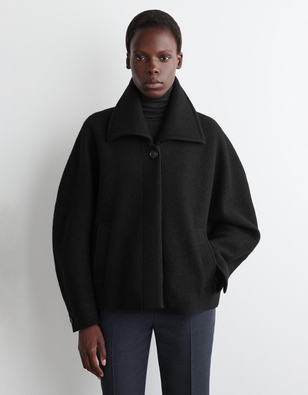 COS - Oversized Boiled-Wool Short Jacket