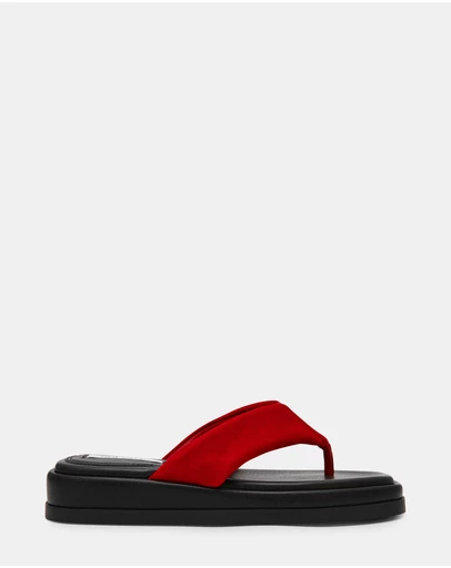 Steve Madden - Bella Red Suede Sandals