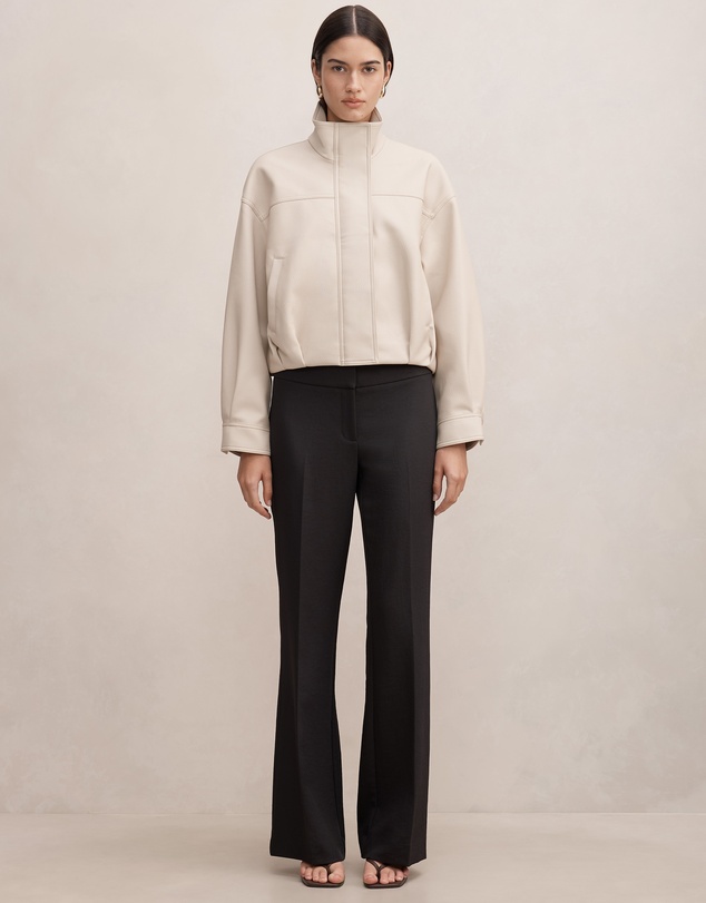 Forever New - Shay Faux Leather Funnel Neck Bomber Jacket