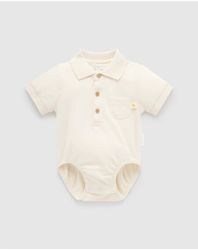 Purebaby - Polo Bodysuit -Kids-Babies