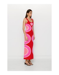 The Wolf Gang - Concha Knit Maxi Dress - Cherry Shell