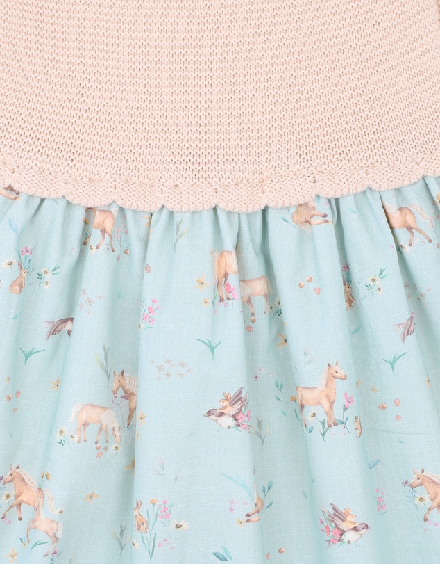 Bebe by Minihaha - Winnie Knitted Bodice Dress 3-7 Yrs
