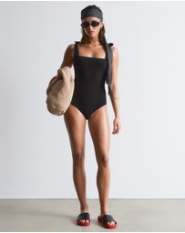& Other Stories - Textured Bow Tie Swimsuit