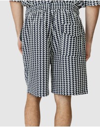 Justin Cassin - Mulholland Print Tie Shorts