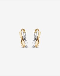 Michael Hill - Hoop Earrings in 10kt Yellow & White Gold