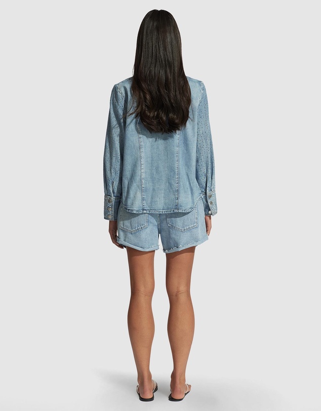 Decjuba - Isabel Rhinestone Denim Shirt