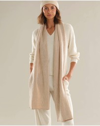 Morgan & Taylor - Sarina Rib Knit Scarf in Beige