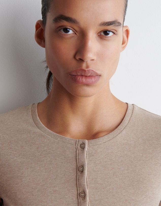 COS - Long-Sleeved Henley Top