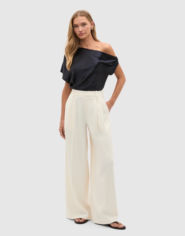 Seed Heritage - Satin Drape Shoulder Top