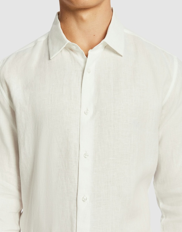 yd. - Malta Smart Slim Linen Shirt