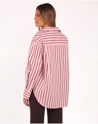 Petal & Pup - Adam Stripe Shirt - Pink