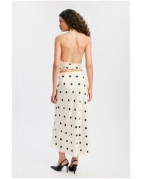 Bardot - Phoebe Satin Halter Tie Top