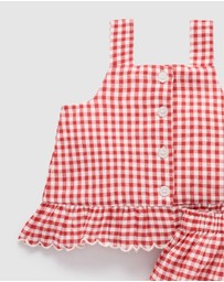 Purebaby - Red Gingham Set -Kids-Babies