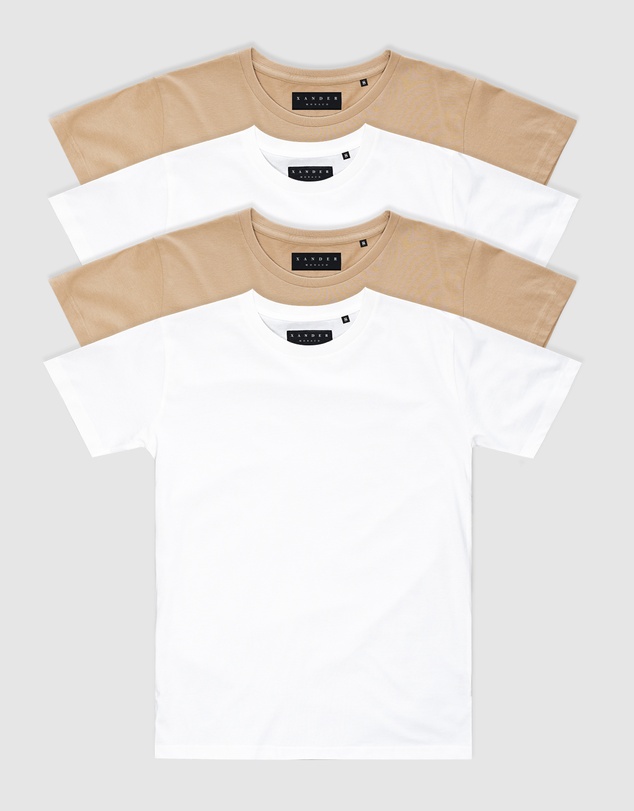 Xander - 4-Pack Blanc Tee