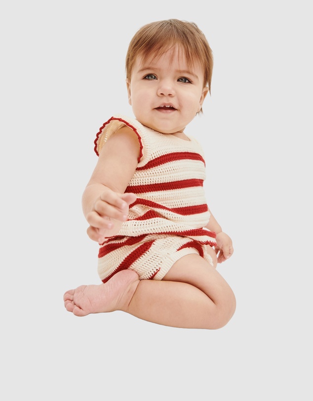 GAP - Ruffle Sleeve Crochet Tank Set - Babies