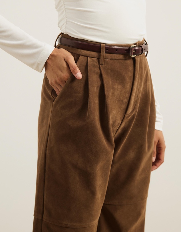 Atmos&Here - Frances Suede Panelled Pants