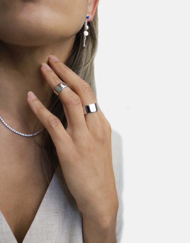 CA Jewellery - Tennis Necklace Silver White