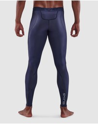 SKINS - SKINS Compression Men's Series-3 Running/Gym Long Tight Navy Blue