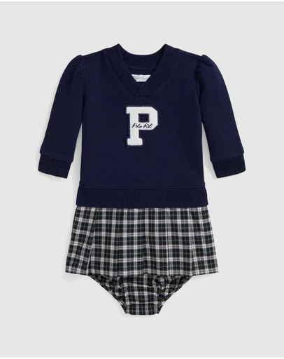 Polo Ralph Lauren - Fleece Sweatshirt Dress & Bloomers Set - Babies