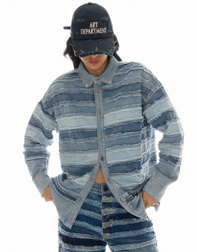 THE TALES - Layered Hand Worked Denim Shirt