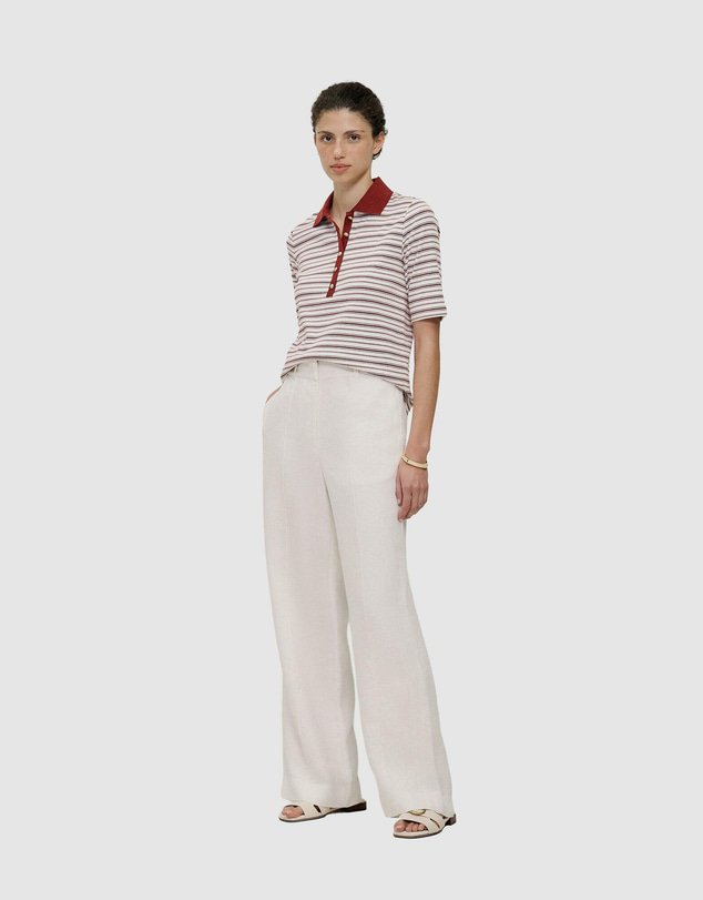 Trenery - Half Placket Stripe Polo