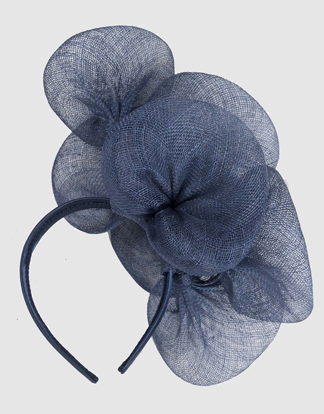 Max Alexander - Large Lilly Navy Flower Fascinator