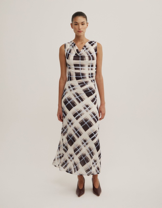Witchery - Ruched Cowl Mesh Dress