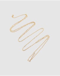 Elli Jewelry - Jewelry Accessories Body Chain Waist Heart Love in 925 Sterling Silver Gold Plated
