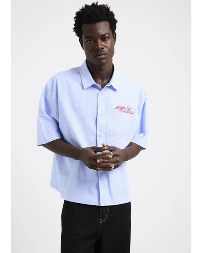 Black Noise White Rain - Cloud Static Short Sleeve Shirt