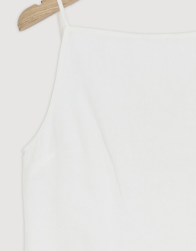 Revibe - Repaired Assembly Label Linen Mini Dress