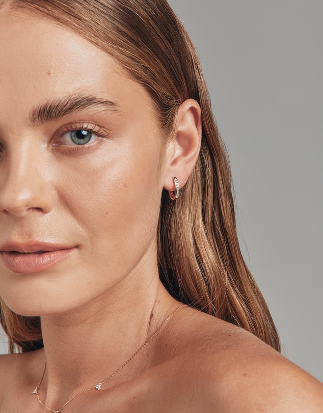 Michael Hill - Huggie Earrings with 0.25 Carat TW of Diamonds in 10kt Yellow Gold
