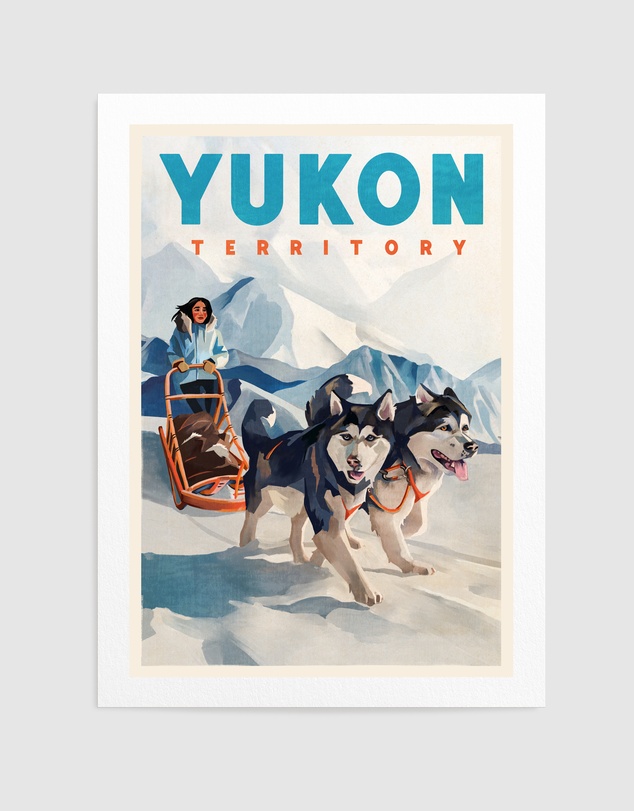 Olive et Oriel - Yukon Territory Dog Sled Travel by The Whiskey Ginger Art Print