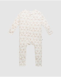 Kynd Baby - Day Or Night Onesie in Ivory Bow