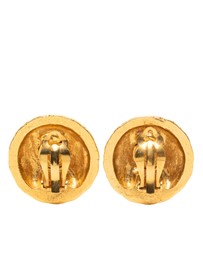 Pre-Loved by Azura Reborn - Pre-Loved Gold Plated CC Round Clip On Earrings