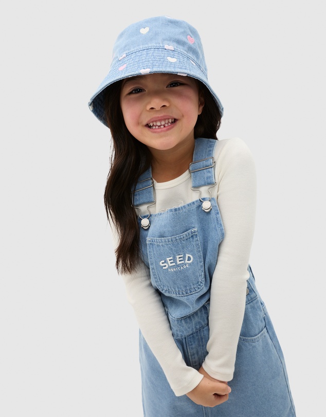 Seed Heritage - Chambray Heart Bucket Hat