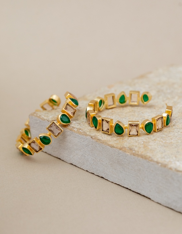 Meshca - Roundhouse Hoop Earrings