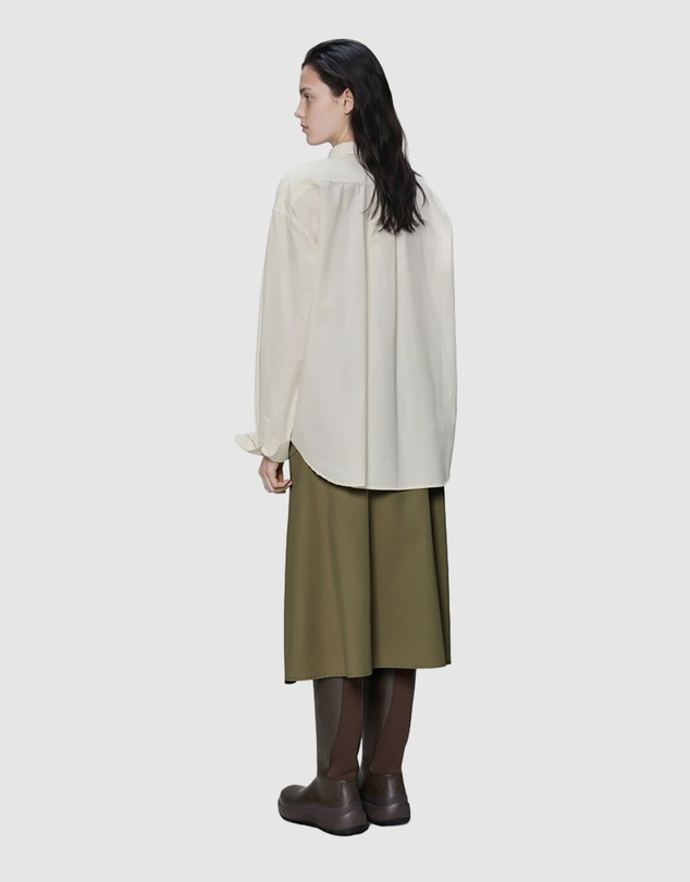 RAINS - Unisex Light Woven Long Sleeve Shirt Blanc