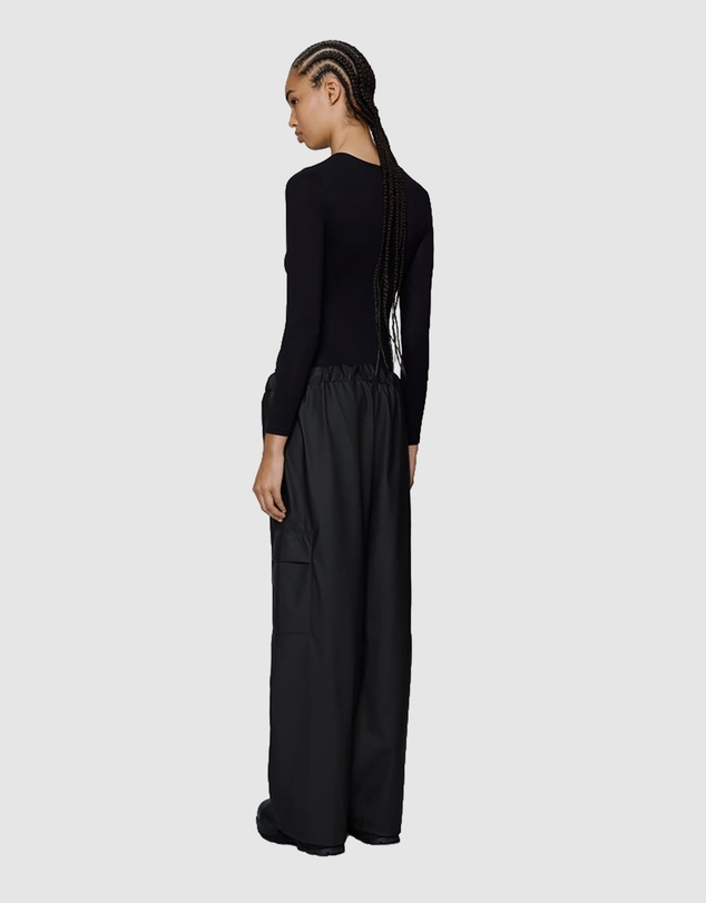 RAINS - Women's Cargo Rain Pants Wide Black