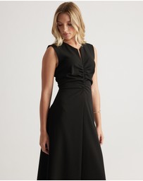Decjuba - Rachel Ruched Front Midi Dress