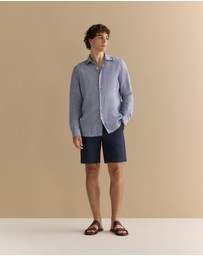 Trenery - Cotton Twill Chino Short in Navy