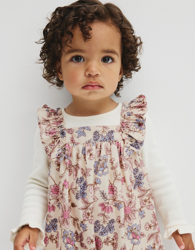 Country Road - Organically Grown Cotton Ruffle Cord Overall