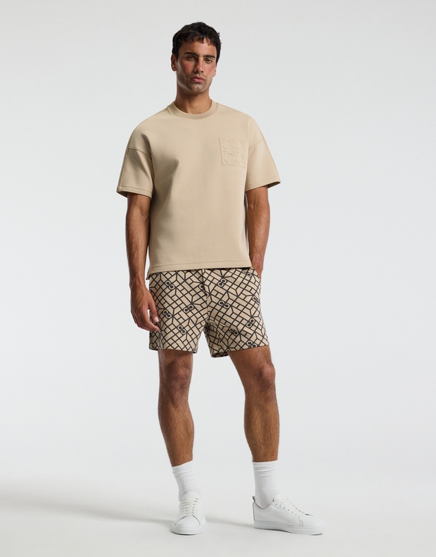 Calibre - Embossed Logo Short Sleeve Sweat Top Dune