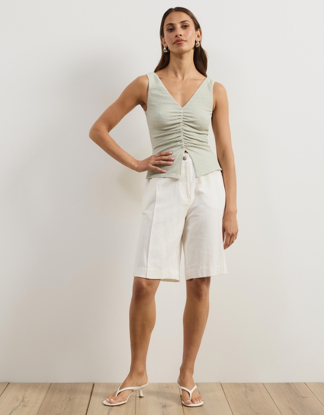 Atmos&Here - Alba Textured Ruched Top